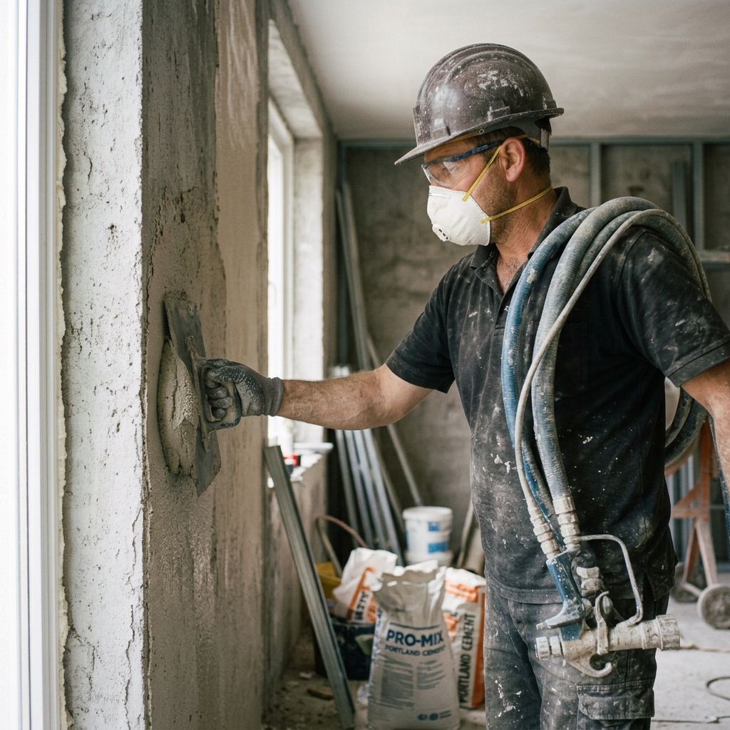 ქვიშა-ცემენტის ხსნარით ლესვა